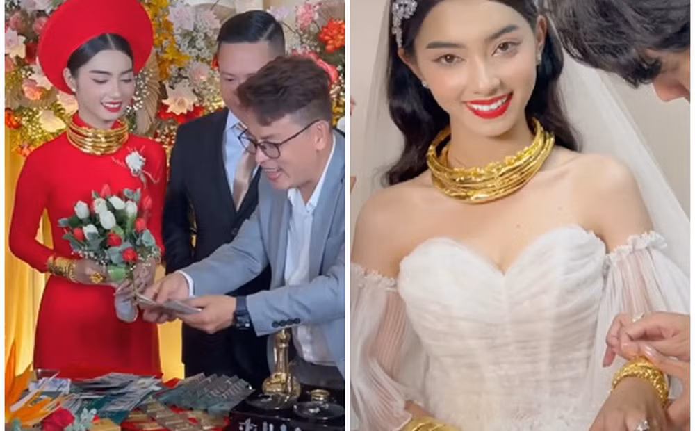 Nhân vật chính của phần quà cưới ''khủng'' là Quỳnh Lê (sinh năm 2000, Ô Môn, Cần Thơ) và chú rể H.C cùng quê.