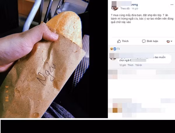 Những mẩu giấy gói bánh mì được các bạn trẻ mang ra bàn luận nhiều nhất vì độ "bá đạo" của chúng.
