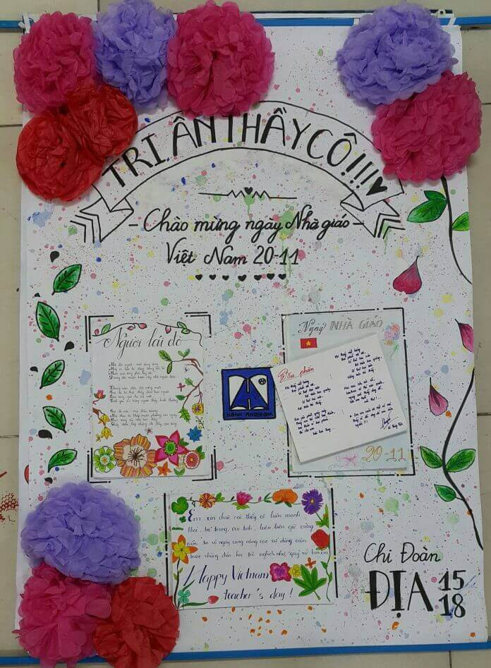 Với các thế hệ học trò, trang trí báo tường vừa là kỷ niệm thân thương, vừa là món quà tri ân thầy cô giáo ý nghĩa nhất.