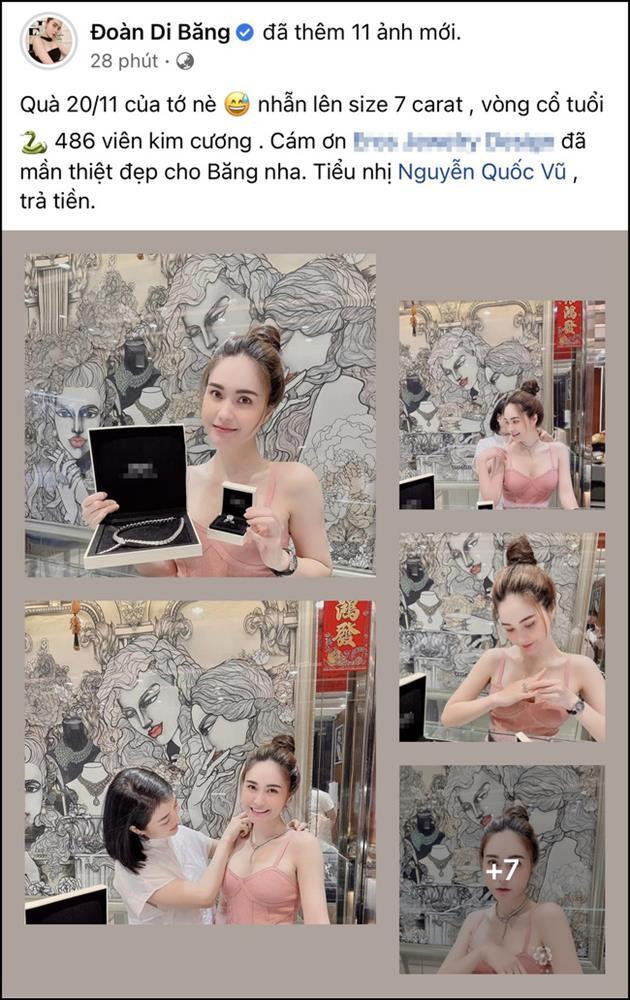 Những tưởng chỉ là những lời nói chơi, thế nhưng đến ngày hôm nay nữ đại gia Đoàn Di Băng khoe món quà giá trị cực lớn mà chồng tặng nhân ngày 20/11 gây chú ý.