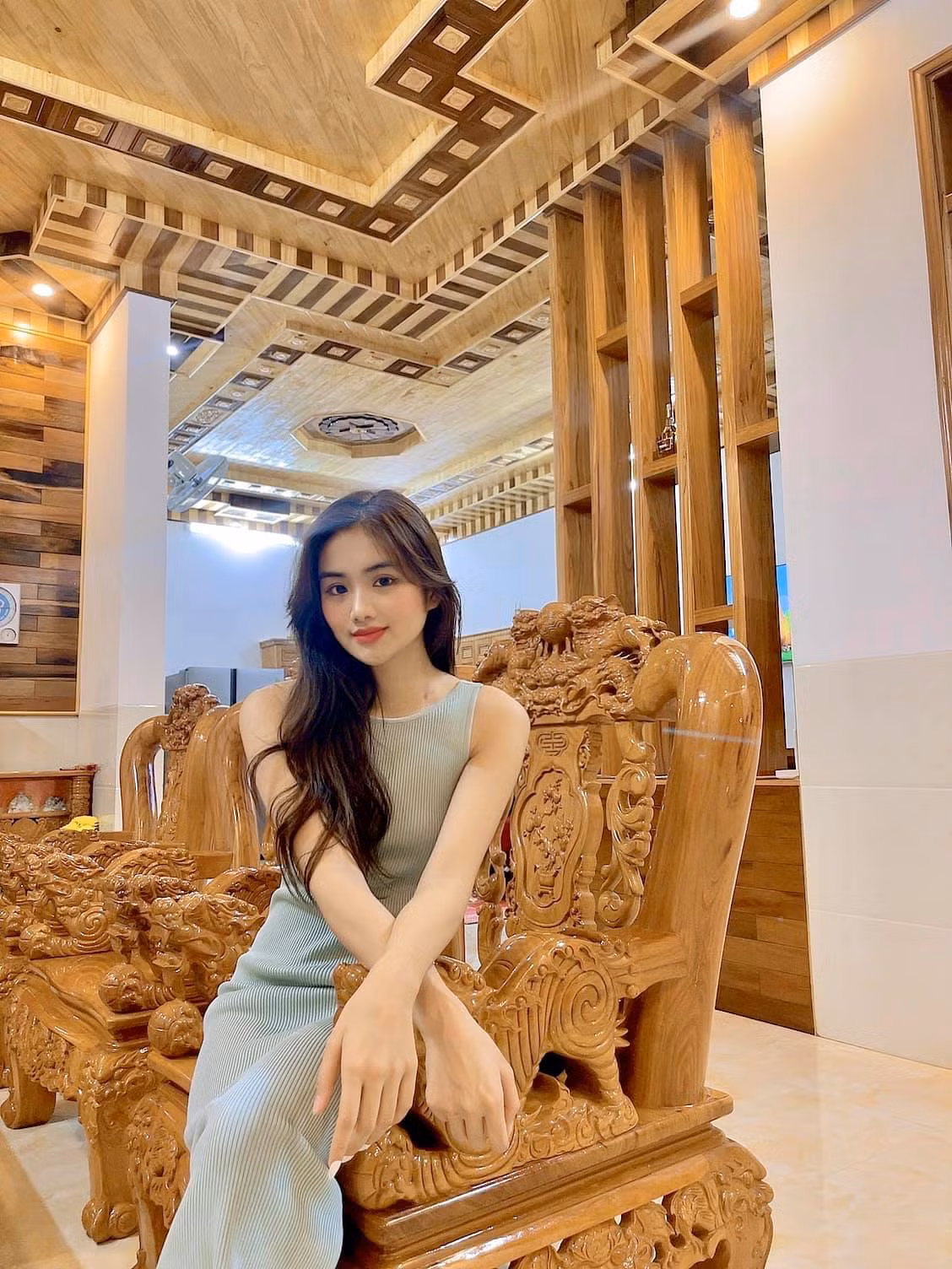 Vẻ đẹp trong sáng với đôi mắt to đã giúp Minh Anh chiếm trọn trái tim người đối diện.