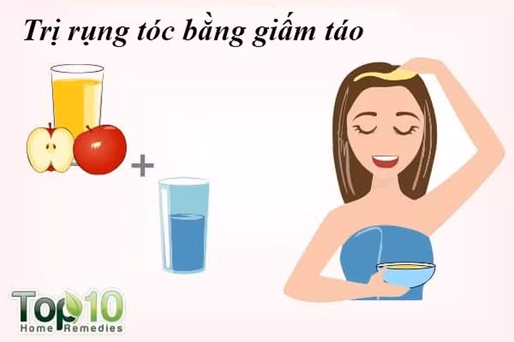 Giấm táo là một biện pháp tốt để kiểm soát rụng tóc và thúc đẩy sự phát triển của tóc. Bản chất có tính axit của nó giúp khôi phục trạng thái kiềm trong cơ thể, từ đó ngăn ngừa bất kỳ loại nhiễm trùng da đầu nào có thể dẫn đến rụng tóc.