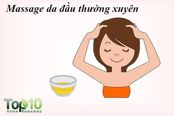 Massage da đầu thường xuyên: Có lẽ phương pháp ít tốn kém nhất để kiểm soát rụng tóc là massage da đầu. Massage da đầu với tinh dầu giúp tăng lưu lượng máu đến nang lông, chăm sóc da đầu và tăng cường sức mạnh của rễ tóc của bạn. Nó cũng sẽ giúp thư giãn và giảm cảm giác căng thẳng - lý do phổ biến đằng sau rụng tóc.