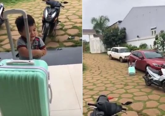 Thậm chí, cậu nhóc còn phải đi ô tô mới chịu.
