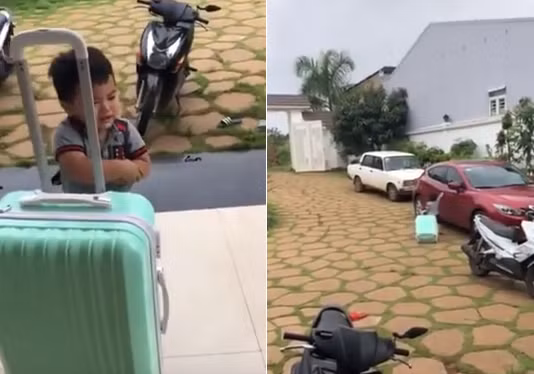 Thậm chí, cậu nhóc còn phải đi ô tô mới chịu.