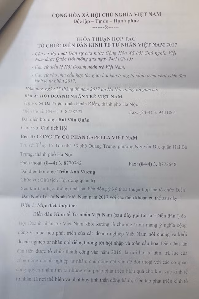 Chu tich Hoi Doanh nhan tre Viet Nam bi “to” co nhieu dau hieu bat thuong!