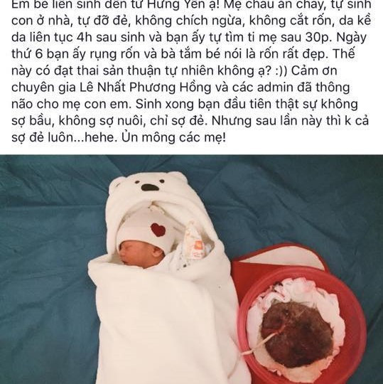 Một sản phụ đã chia sẻ cách thức "sinh con thuận tự nhiên". Ảnh minh họa.