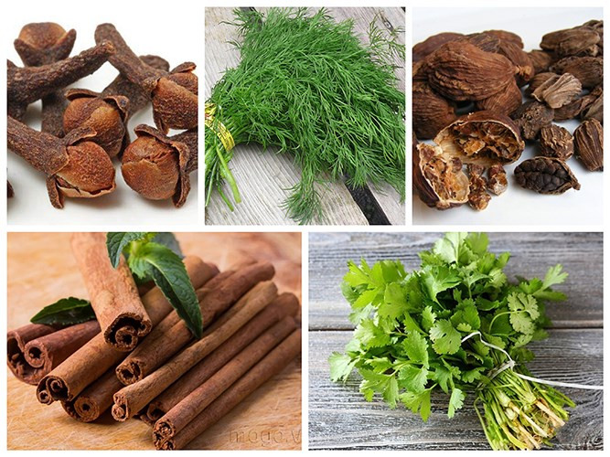 Đinh hương, quế, thì là, rau mùi và thảo quả là năm thành phần thiết yếu không chỉ làm cho thực phẩm ngon hơn mà còn duy trì sức khoẻ răng miệng.