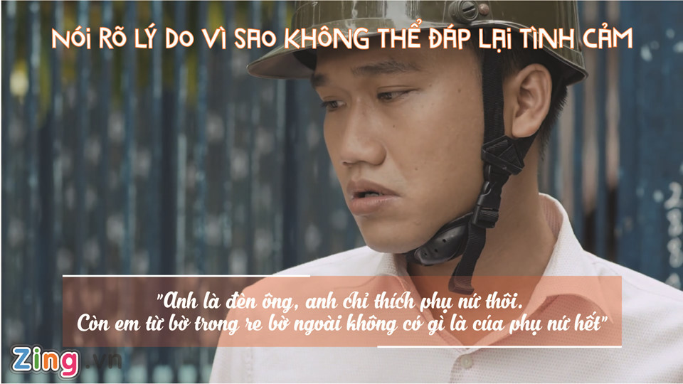 Anh chàng cảnh sát giao thông cũng không ngại nói ra lý do mình không thích cô gái đối diện. 