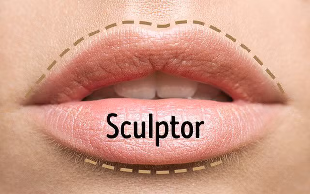  6. Sử dụng phấn tạo khối để giúp môi đầy đặn gợi cảm hơn Phấn tạo khối cùng cọ dạng mỏng có thể giúp đôi môi bạn trở nên dày, đầy đặn gợi cảm hơn. Đây là bí quyết trang điểm mà những người nổi tiếng thường dùng trước khi lên thảm đỏ. Bạn có thể tạo bóng cho môi dưới và highlight ở môi trên. Vẽ một đường rất mỏng cách bờ môi 2-3mm, sau đó vẽ thêm một đường highlighter, viền lại môi trên để giúp môi trông đầy đặn hơn. 