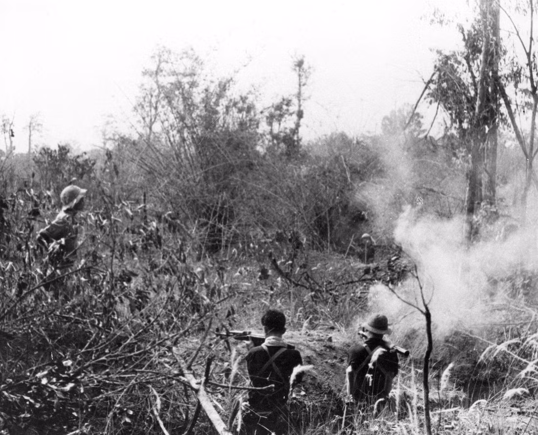 Trong một trận đánh.