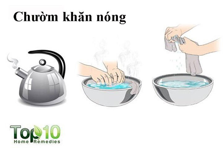 Cũng giống như cách chườm đá, chườm nóng cũng có lợi. Nhưng nó chỉ nên được sử dụng sau 72 giờ đầu tiên sau khi bị thương. Nhiệt làm tăng lưu thông máu và làm ấm cơ bắp, do đó làm giảm đau và viêm.