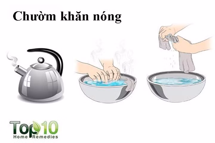 Cũng giống như cách chườm đá, chườm nóng cũng có lợi. Nhưng nó chỉ nên được sử dụng sau 72 giờ đầu tiên sau khi bị thương. Nhiệt làm tăng lưu thông máu và làm ấm cơ bắp, do đó làm giảm đau và viêm.