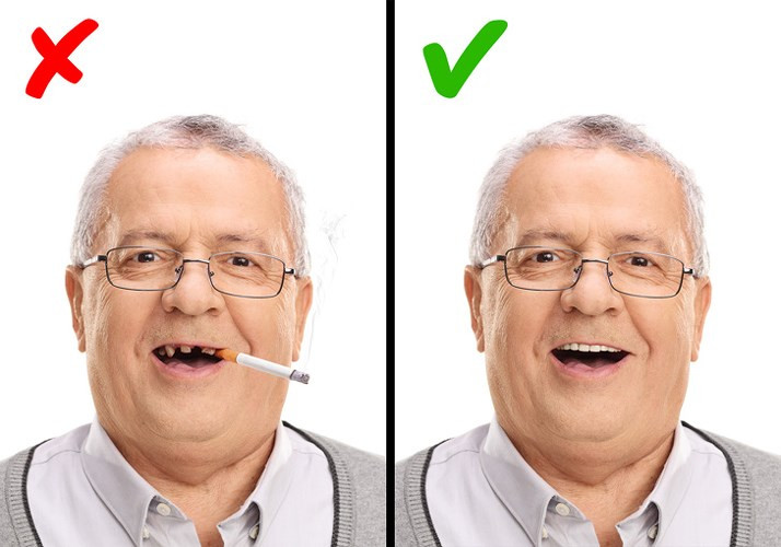 Bỏ thuốc lá: Một nghiên cứu cho thấy những người hút thuốc trên 65 tuổi có nguy cơ mắc bệnh Alzheimer và mất trí nhớ cao hơn 80% so với những người không hút thuốc. Khi bạn bỏ hút thuốc, bạn sẽ có nhiều oxy hơn trong não và giúp cải thiện tuần hoàn.