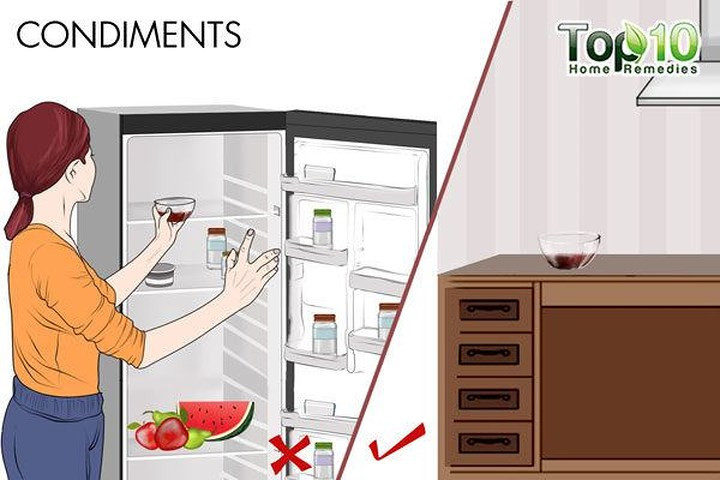 Gia vị: Các gia vị như sốt cà chua và mù tạc được sử dụng trong nhiều gia đình. Sau khi mở một chai gia vị, nên để trong tủ lạnh để tăng thời hạn sử dụng. Nhiệt độ mát mẻ giúp duy trì hương vị và độ tươi của gia vị trong nhiều tháng.