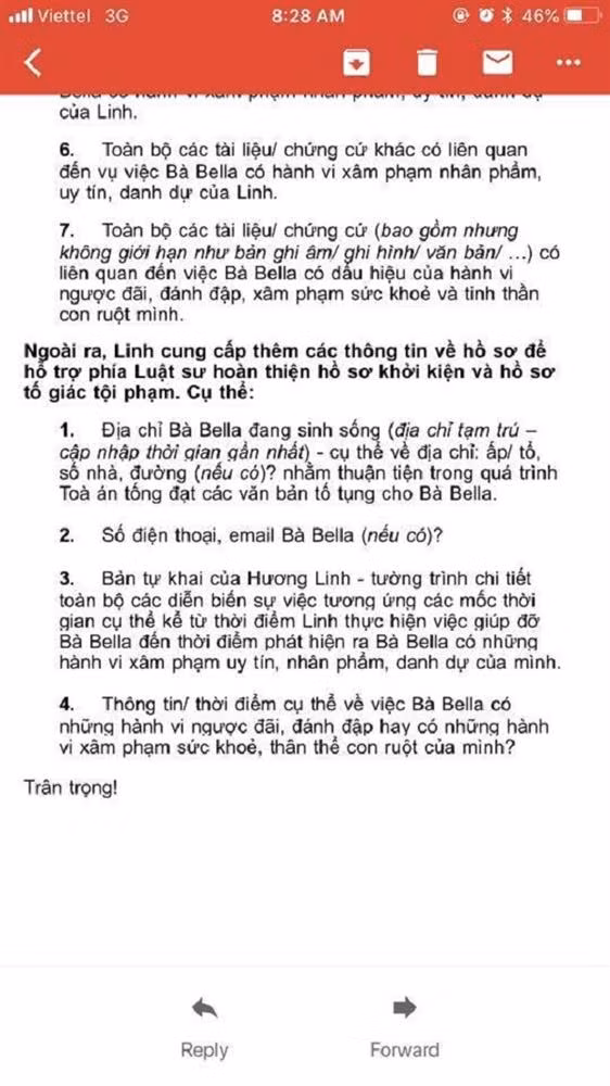Danh mục tài liệu, chứng cứ cần thu thập