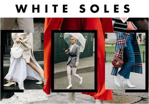  4. Giày trắng 100 tín đồ đến dự các Tuần lễ thời trang, có tới 60 tín đồ diện một đôi giày trắng.