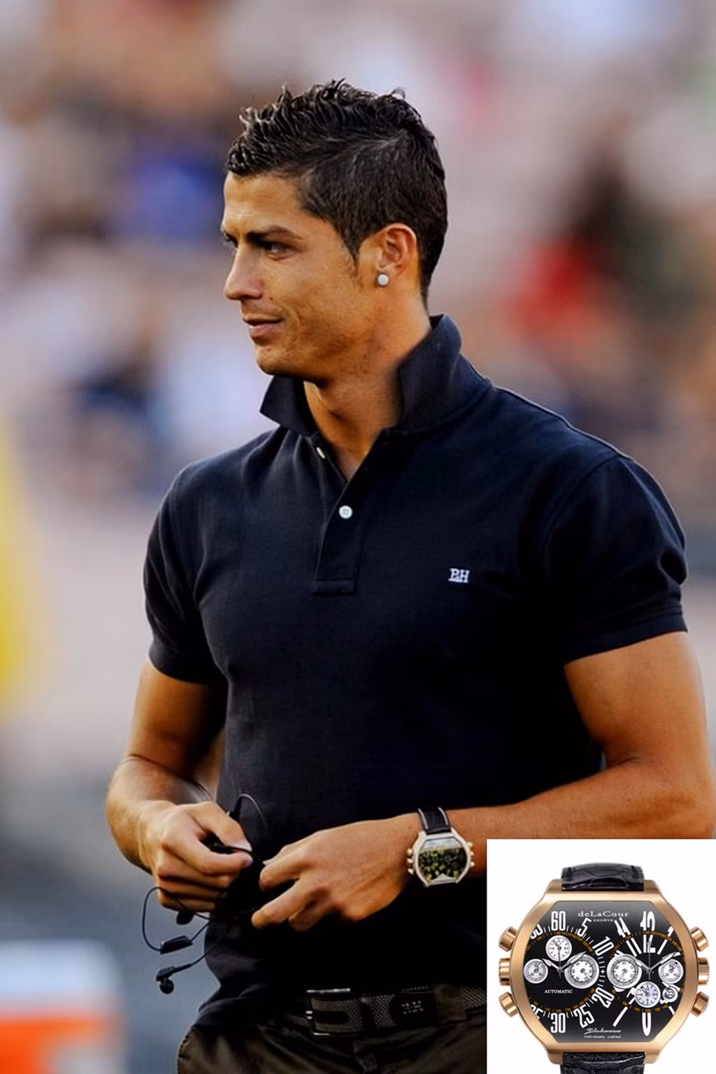 Anh cũng có sở thích sưu tầm kiểu dáng đồng hồ to bản của các thương hiệu thế giới. Mẫu phụ kiện BiChrono là một trong những chiếc đồng hồ ưa chuộng của Ronaldo với giá hơn 1,7 tỷ đồng.