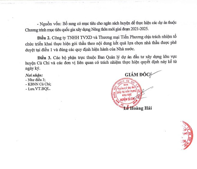 TP HCM: Cty Tiến Phương trúng gói thầu xây lắp tại An Nhơn Tây? - Hình 4 TP HCM: Cty Tien Phuong trung goi thau xay lap tai An Nhon Tay?-Hinh-4