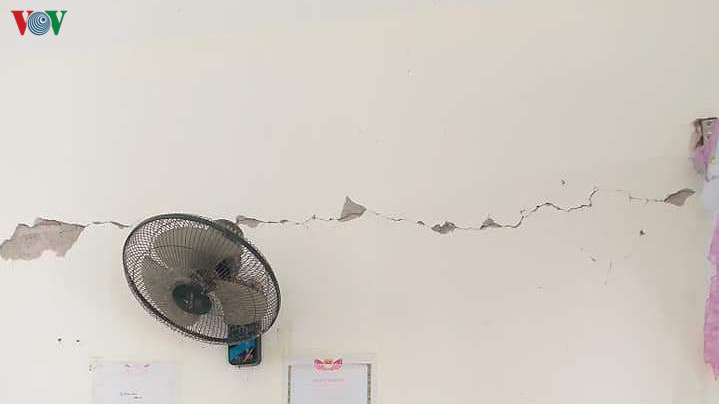 Vào ngày 16/6/2020, lớp học điểm trường Mầm non bản Giẳng, xã Mường Tè cũng đã có 2 cháu nhỏ bị thương trong trận động đất ở khu vực này. Ảnh: VOV.