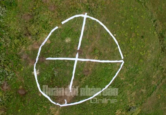 Mục tiêu do máy bay không người lái chụp từ trên cao.