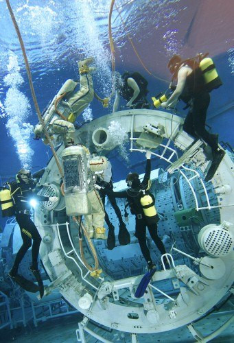 Bằng cách tập luyện này, các phi hành gia sẽ quen với môi trường không trọng lượng sau khi được phóng vào vũ trụ.