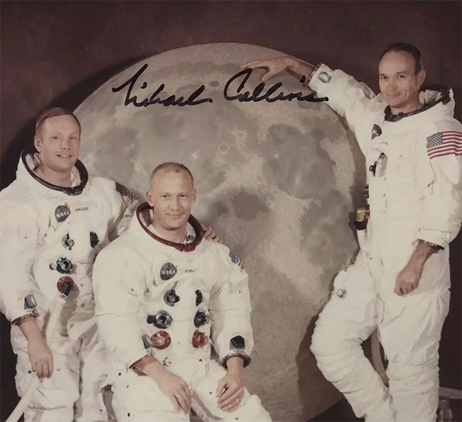 Bức ảnh hiếm về các phi hành gia tàu Apollo 11.