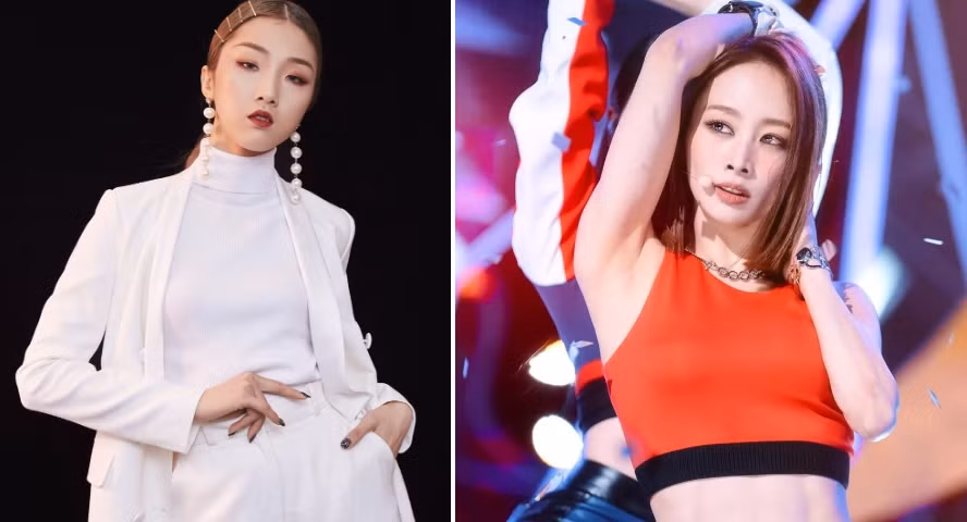 Yamy (tên thật Quách Dĩnh, sinh năm 1991) là đội trưởng của nhóm nhạc Hỏa tiễn Thiếu nữ 101. Nhóm nhạc này được thành lập thông qua chương trình sống còn Sáng tạo 101. Do đó, Yamy không chỉ có lượng fan lớn mà còn được đánh giá cao về năng lực ca hát, trình diễn. Truyền thông Trung Quốc nhận định Yamy là đối thủ mạnh của tất cả tỷ tỷ trong chương trình. Jung Nicole (ảnh phải) là thành viên trong nhóm nhạc thần tượng Hàn Quốc KARA. Nữ ca sĩ cũng toàn diện kỹ năng. Sức hút trên sân khấu được đánh giá cao nên Nicole có thể giành cơ hội thành đoàn. Ảnh: Weibo, SBS.