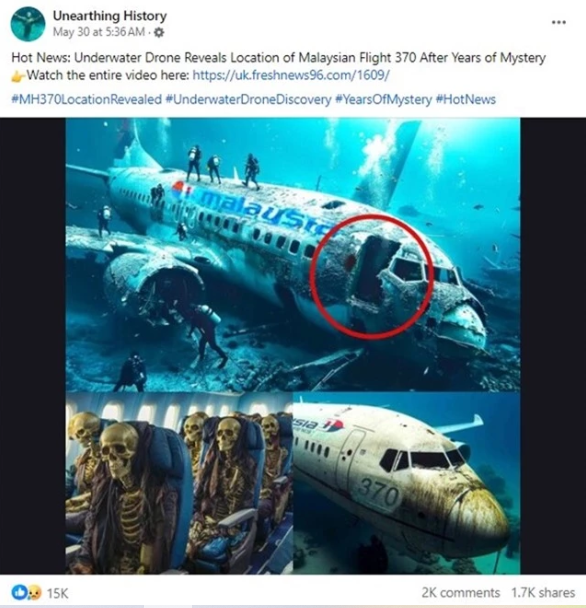 Lo anh thay xac MH370 cung thi the hanh khach sau 10 nam mat tich?