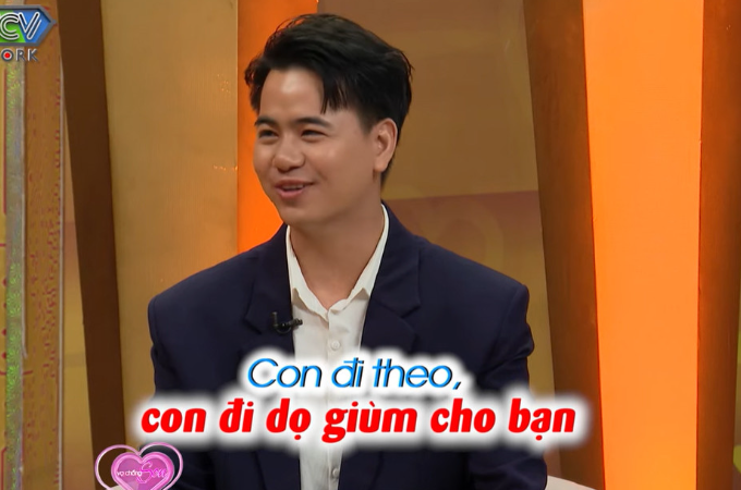 Đi chơi cùng bạn, Tiến lấy được vợ xinh. Ảnh chụp màn hình chương trình.