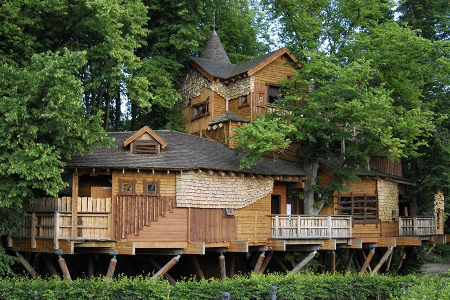 Bạn cũng sẽ tìm thấy một trong những ngôi nhà trên cây bằng gỗ lớn nhất thế giới.