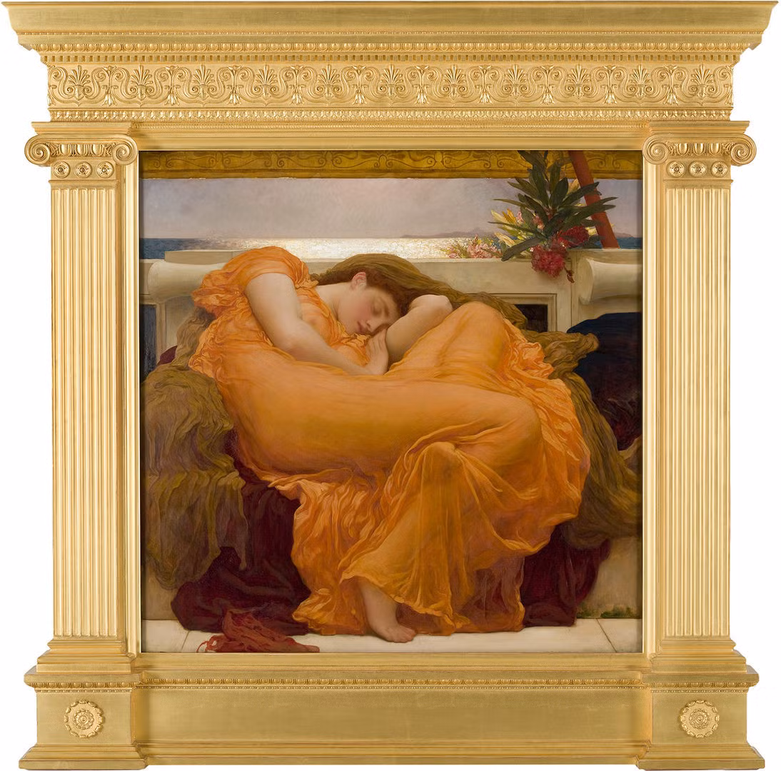 Nhanh hoa he lo moi nguy voi co gai trong buc tranh cua Leighton