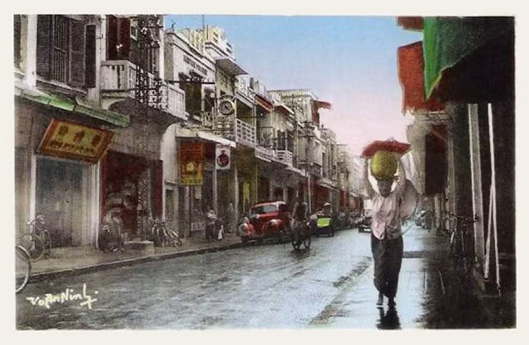 Một đường phố ở trung tâm Hải Phòng.