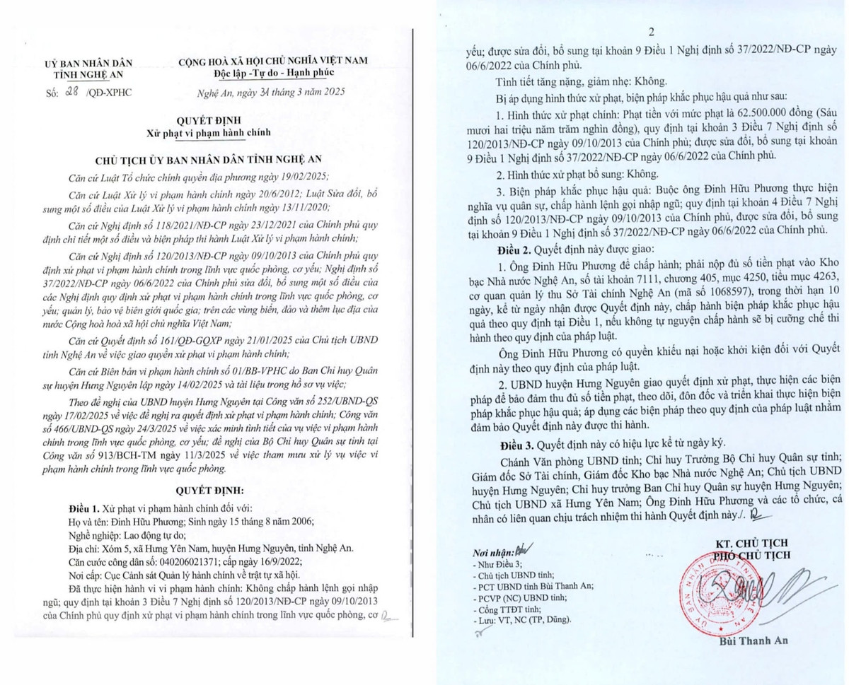 Tron nhap ngu, nam thanh nien bi xu phat hon 62 trieu dong