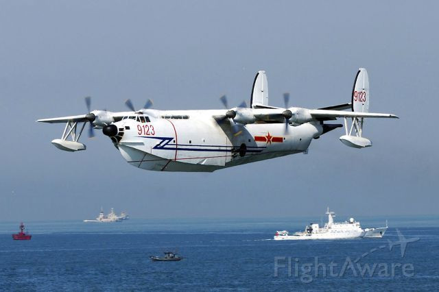 Mặc dù vậy với kích thước lớn và tải trọng cao, thủy phi cơ AG600 của Trung Quốc hoàn toàn có thể được sử dụng vào nhiệm vụ vận tải hàng hóa ở mức chiến lược. Nguồn ảnh: FlightAware.