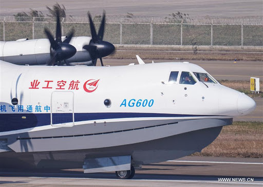 Việc Trung Quốc thử nghiệm thành công thủy phi cơ lớn nhất thế giới do nước này tự nghiên cứu và chế tạo có thể sẽ làm gia tăng căng thẳng không đáng có giữa các nước ở khu vực biển Đông. Nguồn ảnh: FlightAware.