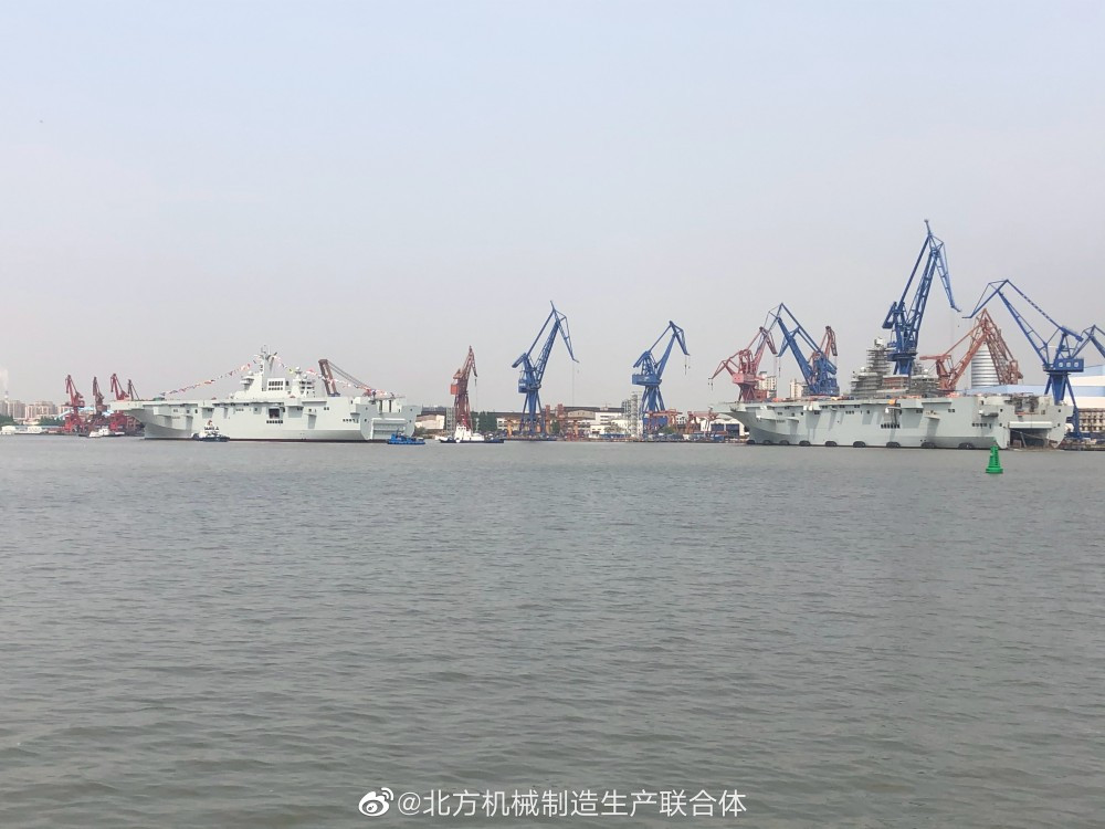 Nhiều nguồn thạo tin từ phía Trung Quốc khẳng định chiếc Type 075 thứ ba của Trung Quốc cũng sẽ được gia nhập vào hạm đội Đông Hải của nước này - thay vì gia nhập hạm đội Bắc Hải. Nguồn ảnh: QQ.