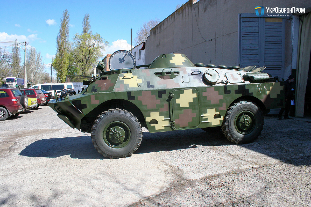 Theo thông tin được truyền thông Ukraine đăng tải, BRDM-2 đã được cải tiến với việc cải tiến động cơ xăng, sử dụng một vài linh kiện được lấy từ xe thiết giáp bánh lốp BTR-60. Nguồn ảnh: BMDP.