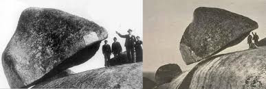 Để kiểm chứng điều này, người ta đặt chai lọ thuỷ tinh dưới điểm tựa của hòn đá La Piedra Movediza.