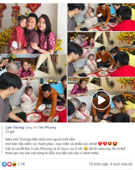 Anh Hai Lam Truong khoe Tet hanh phuc ben vo con o Viet Nam