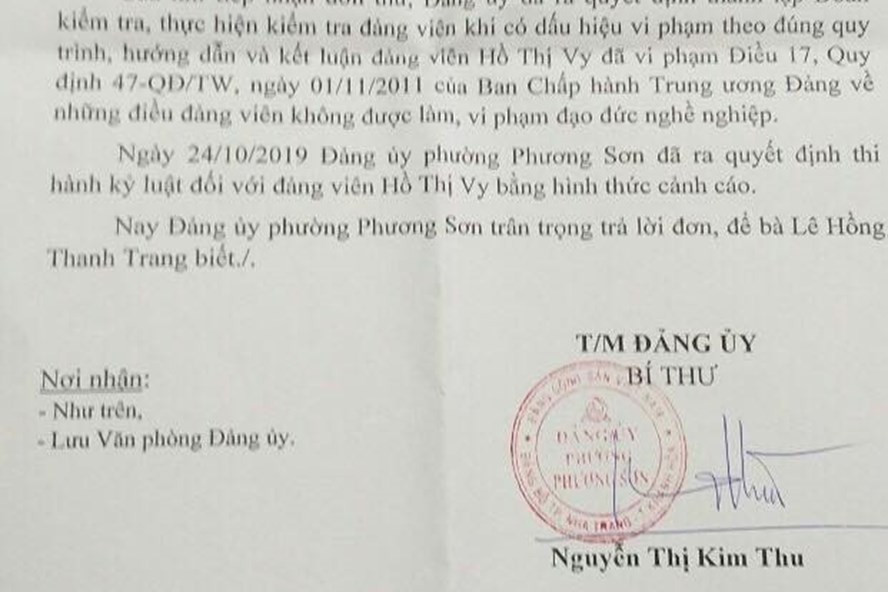 Gui “anh nong” cho chong nguoi khac, nu giao vien bi ky luat