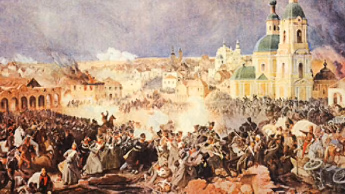 Mục đích của Napoleon là cho nổ tung các công trình này khiến thủ đô Moscow bị tàn phá nặng nề.