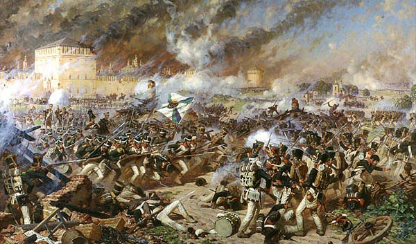 Đội quân của Napoleon nhanh chóng tiến tới thủ đô Moscow. Cuộc hành quân này của ông đối mặt với thương vong lớn do sự chống trả ác liệt từ phía Nga.