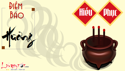  19. Hiếu Phục hương: Ý nghĩa: Đây là dấu hiệu cho thấy trong vòng 7 ngày gia đình sẽ có người mặc hiếu phục (trang phục mặc trong lễ mừng thọ) để tham dự buổi lễ chúc thọ nào đó. Hiếu Phục hương chứa hai hàm ý: Thứ nhất, nhắc nhở chúng ta phải luôn luôn hiếu thuận với cha mẹ và người thầy truyền nghề cho mình. Thứ hai cần có thái độ khoan dung, tha thứ cho kẻ thù và làm nhiều việc thiện. Đặc biệt, lúc mắc trọng bệnh cần ăn chay niệm phật, phóng sinh thì bệnh tật mới thuyên giảm.