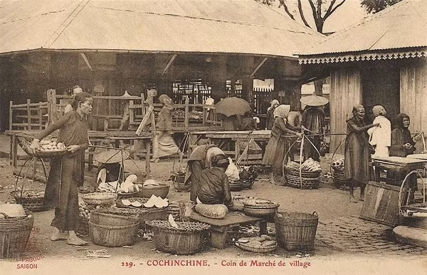 Một góc chợ làng Nam Bộ.