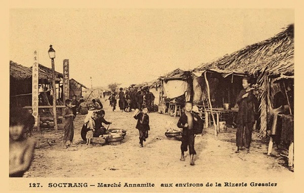 Một khu chợ ở Sóc Trăng.