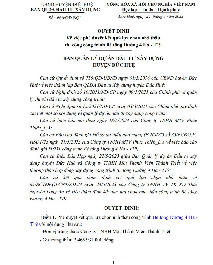 Long An: Duy nhất liên danh Thành Triết - Phong Phát dự gói thầu hơn 3,5 tỷ - Hình 2 Long An: Duy nhat lien danh Thanh Triet - Phong Phat du goi thau hon 3,5 ty-Hinh-2