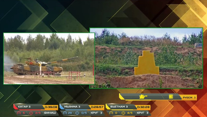 Sau khi đổi xe, có thể vì nhiều lý do đã ảnh hưởng đến phong độ, tinh thân của kíp lái, đặc biệt là vị trí xạ thủ nên ở phần bắn mục tiêu giả định bằng súng máy đồng trục, chúng ta đã không thành công và phải chịu chạy một vòng phạt 500m.