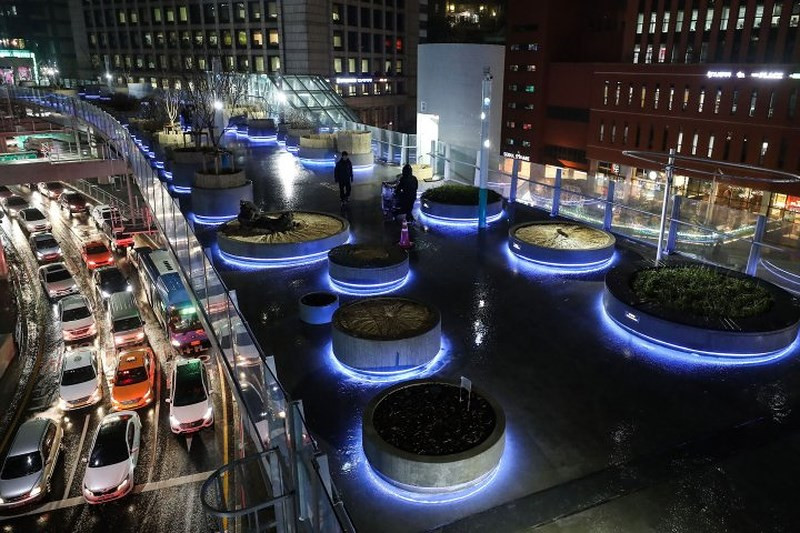 Khu vườn đi bộ trên cao Seoullo 7017, Seoul, Hàn Quốc.