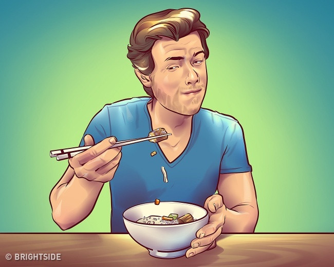 Sử dụng bát nhỏ để tránh suy nghĩ quá nhiều về khẩu phần, đồng thời hãy ăn bằng đũa, như vậy bạn sẽ ăn chậm hơn.